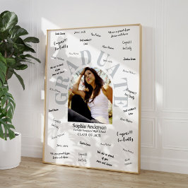 Foto Poster de firma de invitado de graduación