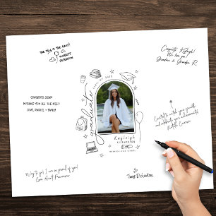 Foto Poster de firma del invitado de la parte de gradua