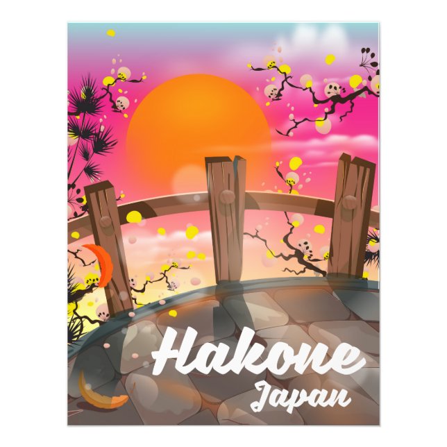 Foto Póster de flor de Hakone Japón. (Frente)
