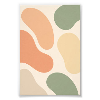 Foto Poster de formas abstractas retro