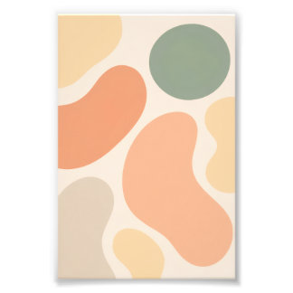 Foto Poster de formas Pastel abstracto