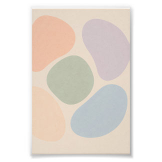 Foto Poster de formas Pastel abstracto