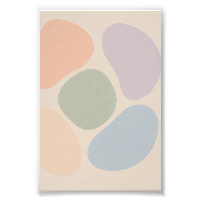 Foto Poster de formas Pastel abstracto (Frente)