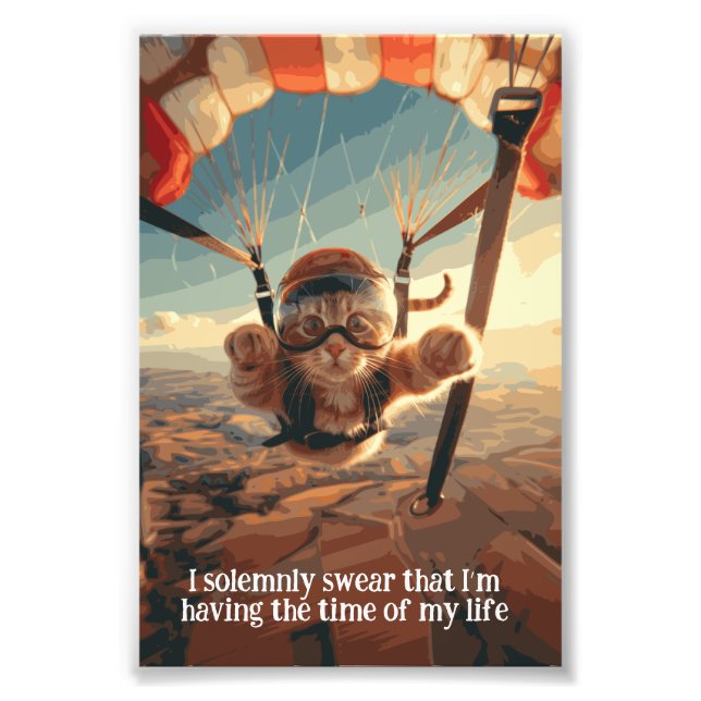 Foto Poster de gato Inspirador divertido y motivacional (Frente)