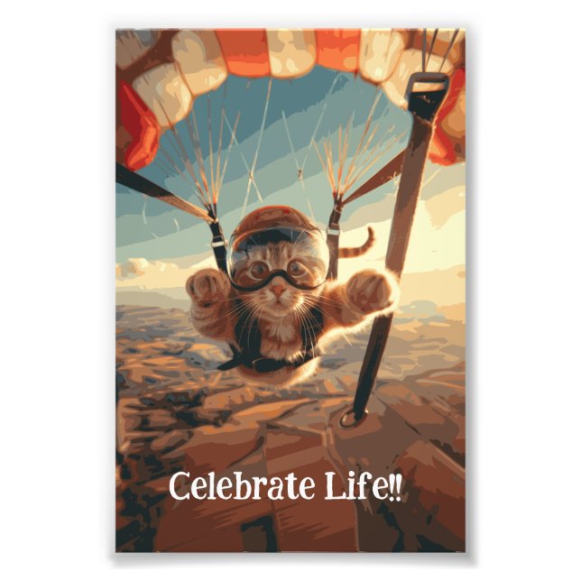 Foto Poster de gato Inspirador divertido y motivacional (Frente)