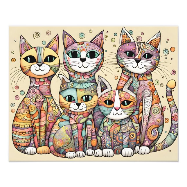 Foto poster de gatos tranquilizantes (Frente)