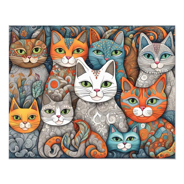 Foto poster de gatos tranquilizantes (Frente)