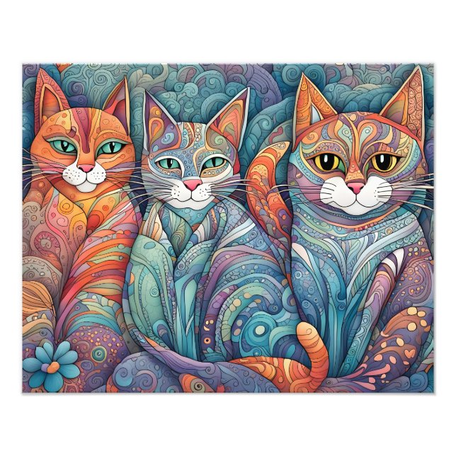 Foto poster de gatos tranquilizantes (Frente)