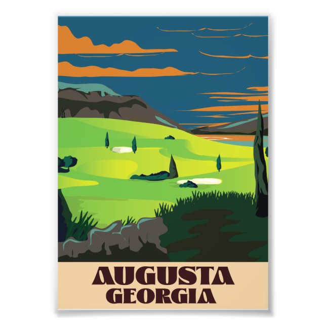 Foto Póster de golf de Augusta Georgia (Frente)