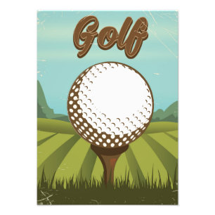 Foto Póster de golf estilo vintage