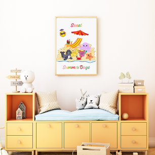 Foto Póster de guardería "Día Dulce de Verano" Sala de