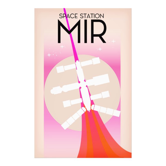 Foto Poster de la estación espacial rusa MIR (Frente)