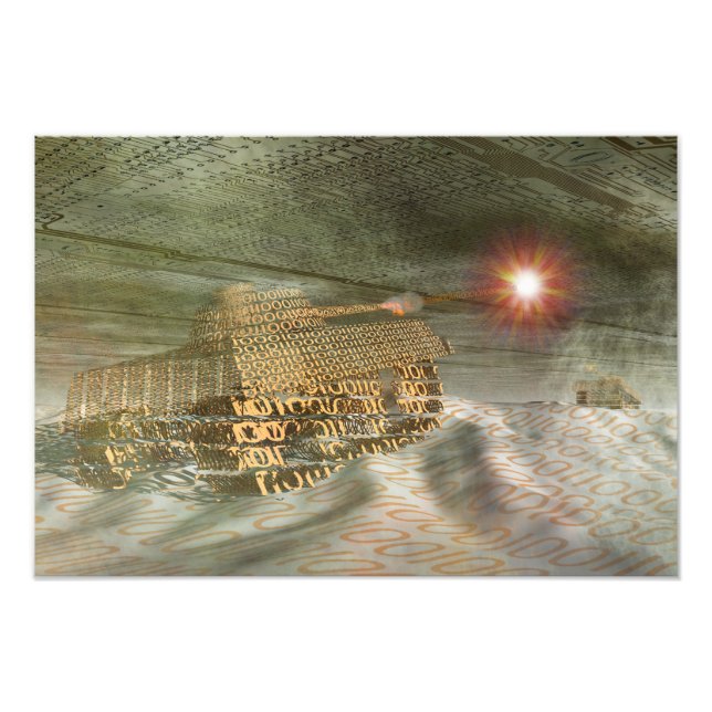 Foto Poster de la guerra cibernética (Frente)