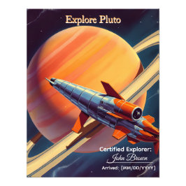 Foto Póster de lanzamiento de cohete retro - Era espaci