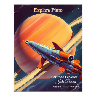 Foto Póster de lanzamiento de cohete retro - Era espaci