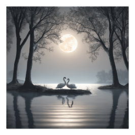 Foto Poster de los Cisnes en el Amor