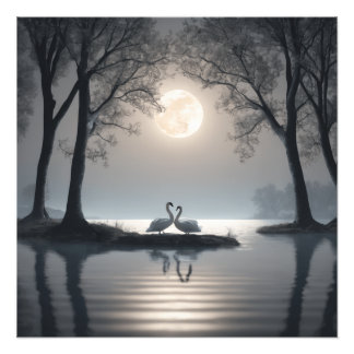 Foto Poster de los Cisnes en el Amor
