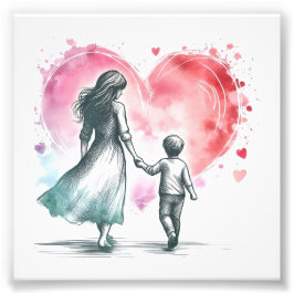 Foto Poster de madre e hijo