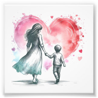 Foto Poster de madre e hijo
