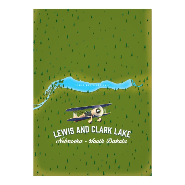 Foto poster de mapas de lewis y clark Lake. (Frente)