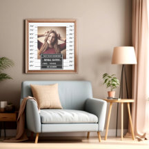 Poster de mugshot personalizado gracioso