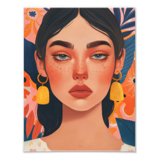 Foto Póster de Musa de Pecas Tropicales