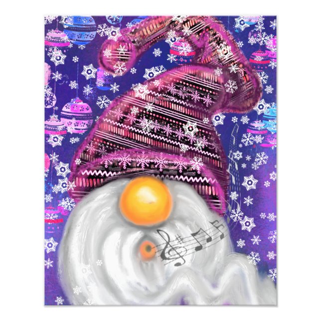 Foto Poster de Navidades Gnome Feliz (Frente)