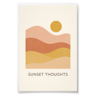 Foto Póster de paisaje abstracto de pensamientos al ata
