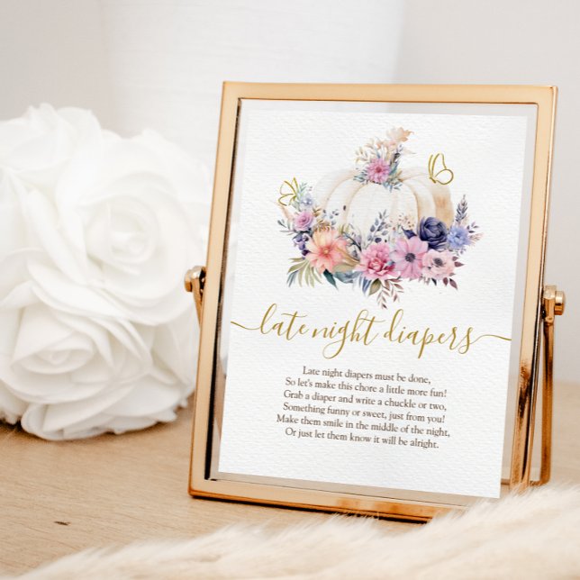 Foto Poster de pañales nocturnos de calabaza floral (Subido por el creador)