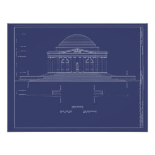 Foto Póster de planos antiguos del Monumento Jefferson