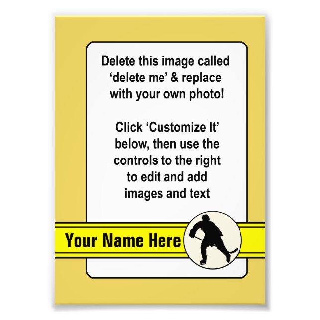 Foto Poster de plantilla de tarjeta de hockey para juga (Frente)