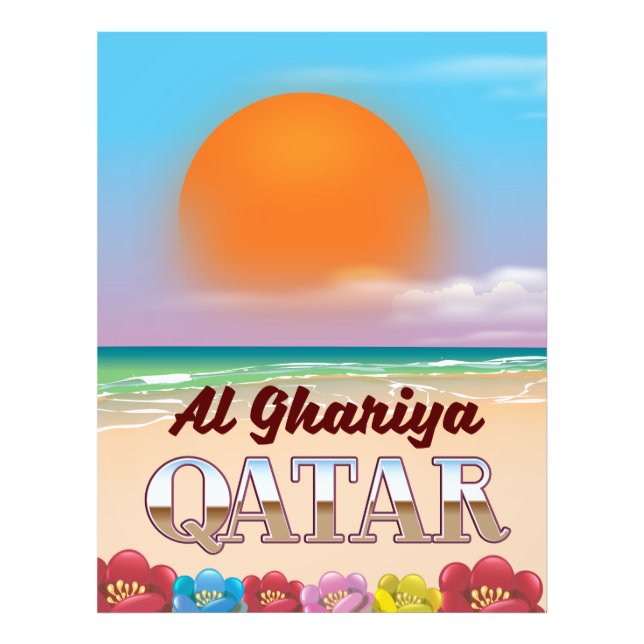 Foto Poster de playa Al Ghariya Qatar (Frente)