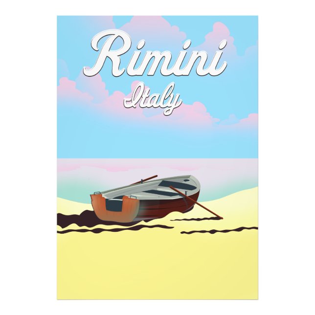 Foto Poster de playa de Rimini Italia (Frente)