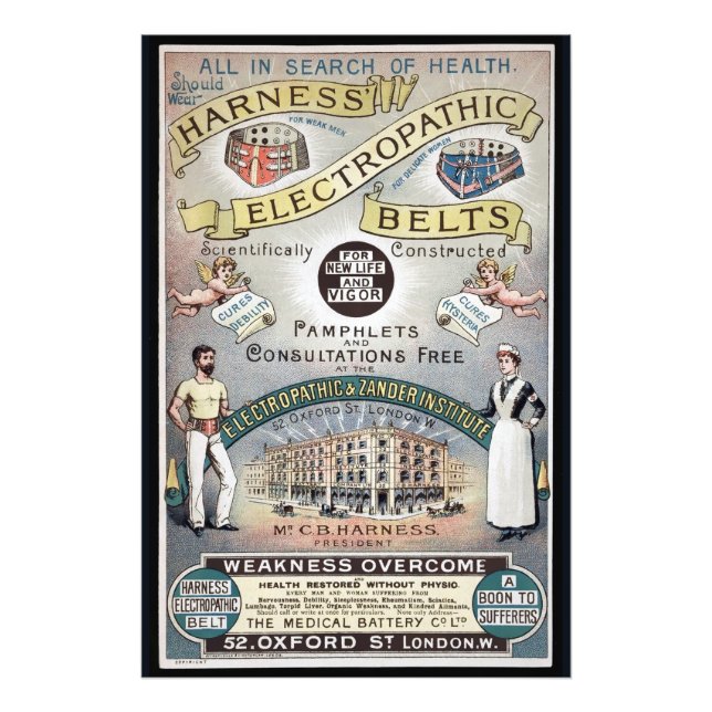 Foto Poster de publicidad victoriana de época (Frente)