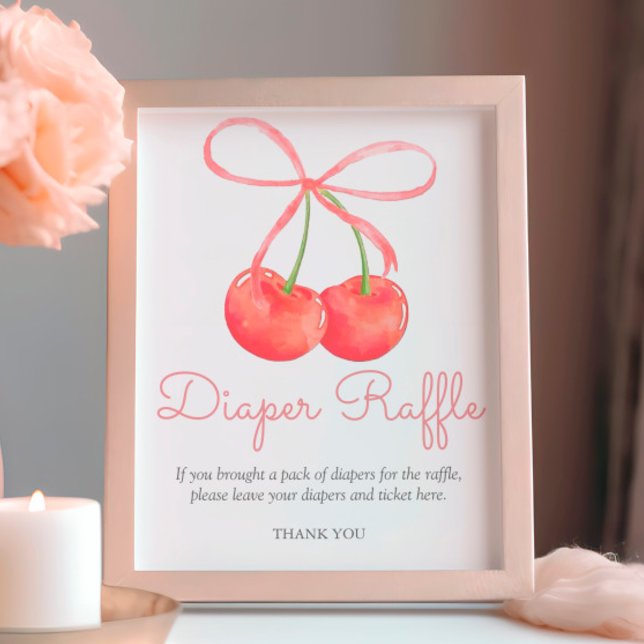 Foto Poster de Raffle de pañales de cinta de cereza y r (Subido por el creador)