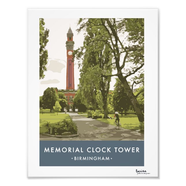 Foto Poster de Retro Moderno de Birmingham (Frente)