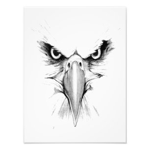 Foto Póster de tatuaje de cara de águila (satin)