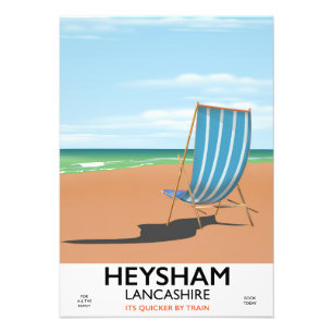 Foto Póster de tren vintage de Heysham Lancashire