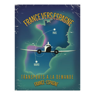 Foto Poster de vacaciones de Francia a España