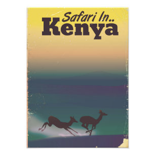Foto Póster de vacaciones de safari en Kenia