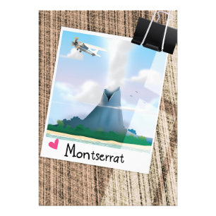 Foto Poster de vacaciones del volcán Montserrat.