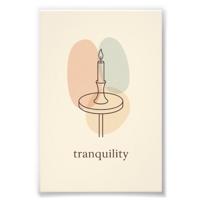 Foto Póster de Vela Minimalista Tranquilidad (Frente)