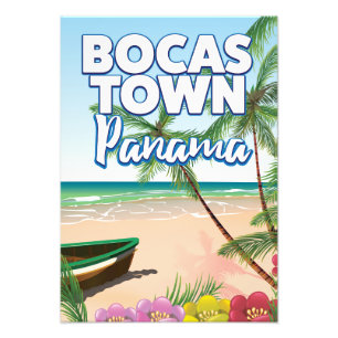 Foto Póster de viaje a la playa de Bocas Town Panamá