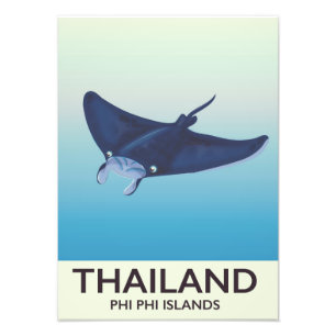 Foto Póster de viaje a las Islas Phi Phi de Tailandia