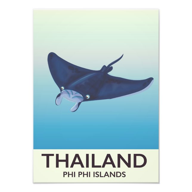 Foto Póster de viaje a las Islas Phi Phi de Tailandia (Frente)