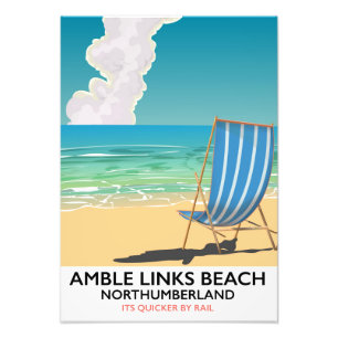 Foto Póster de viaje de Amble Links Beach Northumberlan