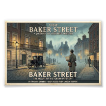 Póster de viaje de Baker Street Londres Vintage