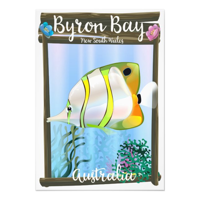 Foto Póster de viaje de Byron Bay Australia. (Frente)
