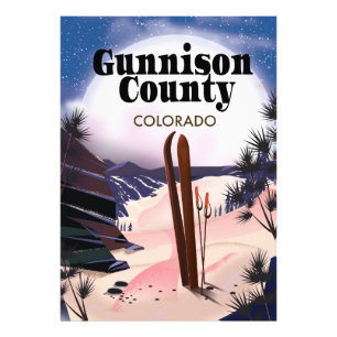 Foto Póster de viaje de esquí del condado de Gunnison.