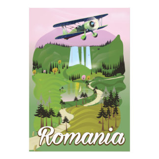 Foto Póster de viaje de estilo vintage de Rumania